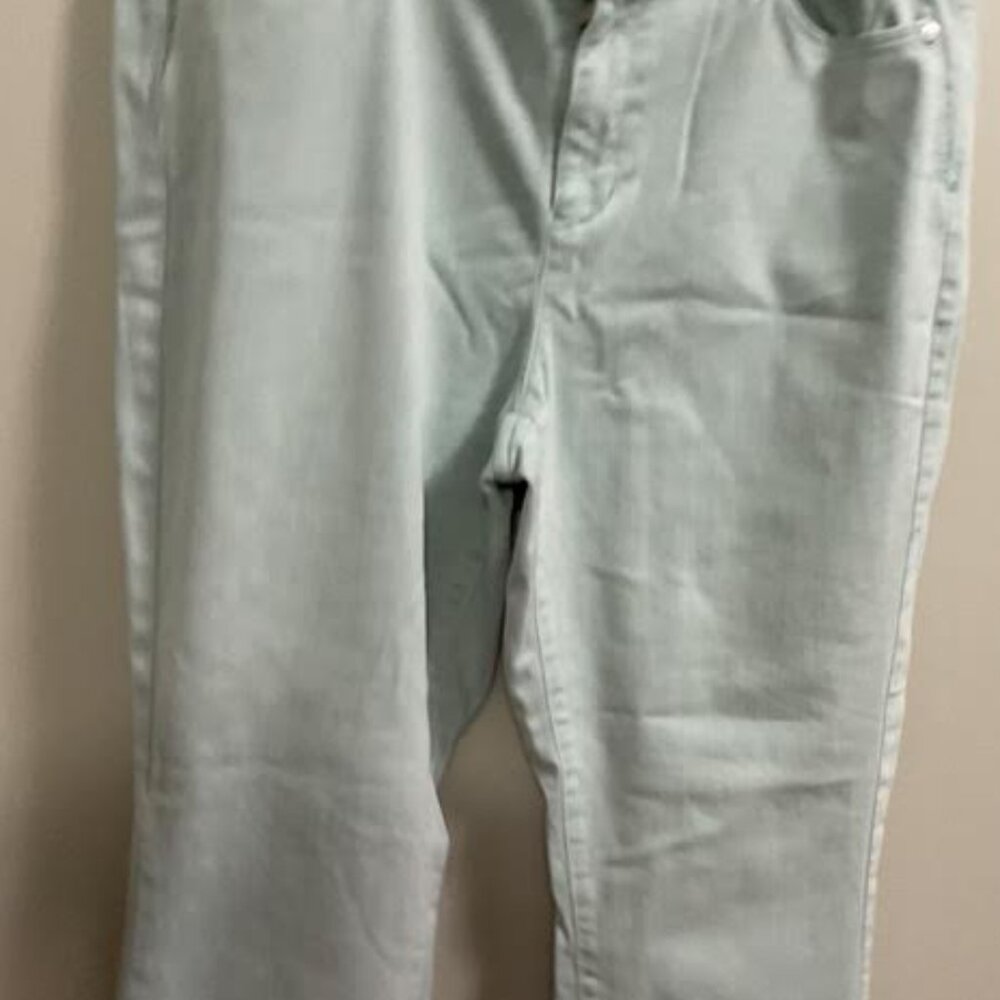 J Jill Aqua Jeans size 14 Straight Leg